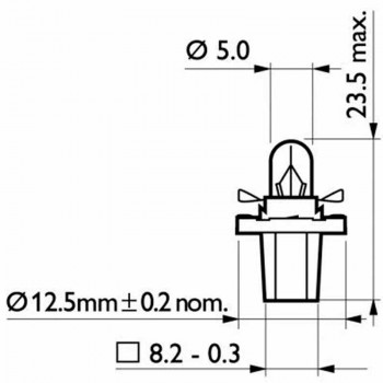 Крушка за табло с нагреваема жичка Philips 12V, 1,2W, B8.5d, 1 брой 15 - Mixauto.bg