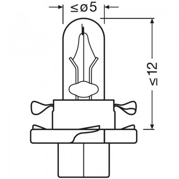 Крушка за табло с нагреваема жичка Osram Original 12V, 1,8W, Bх8.4d, 1 брой 4 - Мixauto.bg