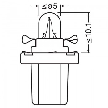 Крушка за табло с нагреваема жичка Osram Original 12V, 1,2W, B8.5d, 1 брой 6 - Мixauto.bg