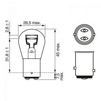 Халогенна крушка за задна скорост Bosch P21/5W , 12V, BAY15d, 1 брой 3 - Mixauto.bg