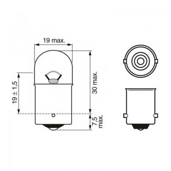 Халогенна крушка за Bosch Eco R5W, 12V, BA15s, 1 брой 3 - Mixauto.bg