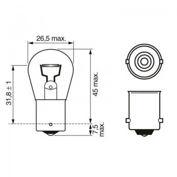 Халогенна крушка Bosch Eco P21W, 12V, BA15s, 1 брой 4 - Мixauto.bg
