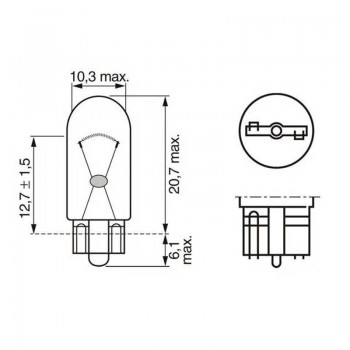 Халогенна крушка Bosch Eco W3W, 12V, W2,1x9,5d, 1 брой 3-  Mixauto.bg