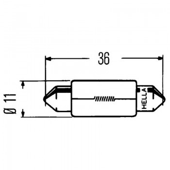 Сулфидна крушка за плафон Hella C5W, 12V, SV8,5-8, 36 мм, 1 брой 3 - Мixauto.bg
