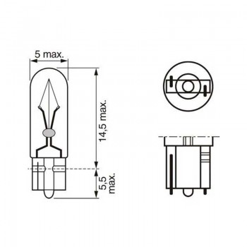 Халогенна крушка Bosch Eco W1,2W, 12V, W2x4.6d, 1 брой 3- Mixauto.bg