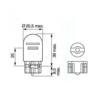 Халогенна крушка Bosch Eco W21/5W, 12V, W3x16q, 1 брой 3- Mixauto.bg