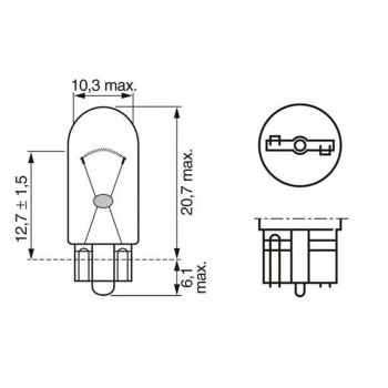 Халогенна крушка Bosch Eco W5W, 24V, W2,1x9,5d, 1 брой 3 -Mixauto.bg