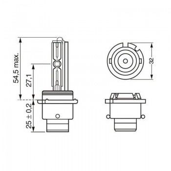 Ксенон крушка за кола Bosch D2S, 35W, 85V, P32d-2, 1 брой 2 - Mixauto.bg