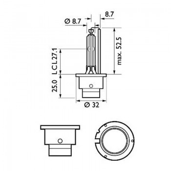 Ксенонова крушка D2S Philips Xenon Vision, 35W, 85V, P32d-2, 1 брой 4- Mixauto.bg