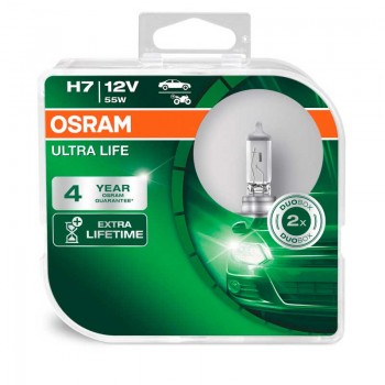 Халогенна крушка Osram Ultra Life H7, 55W 12V, 2 броя 1 - Mixauto.bg