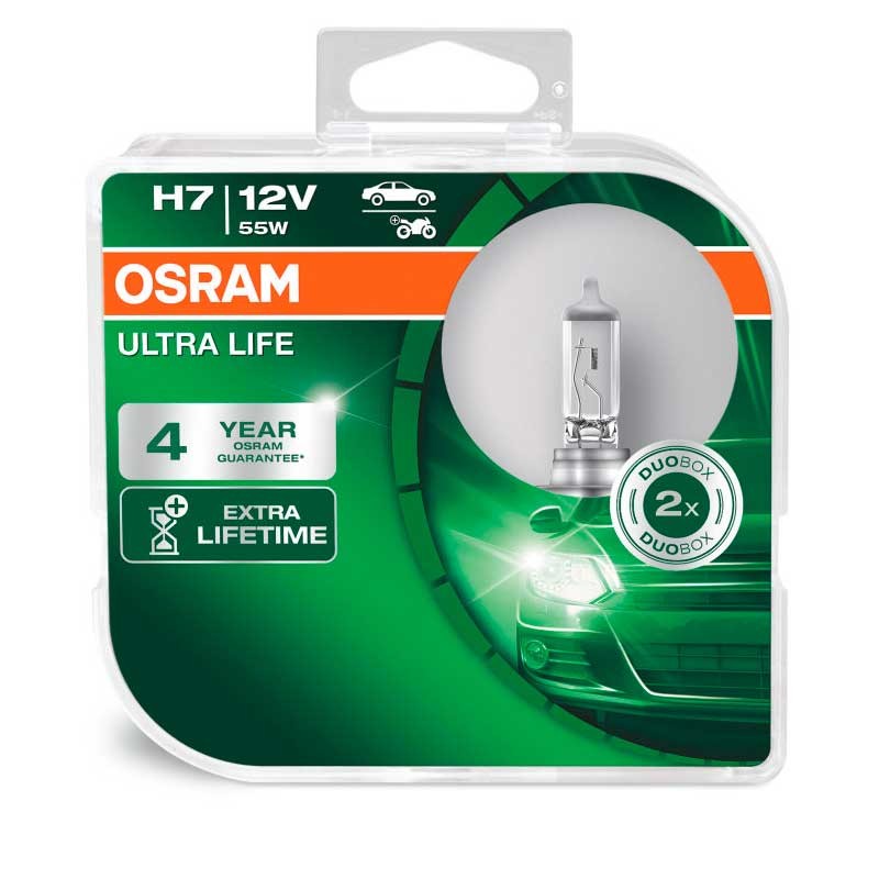 Халогенна крушка Osram Ultra Life H7, 55W 12V, 2 броя 1 - Mixauto.bg