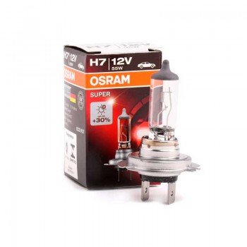 Халогенна крушка Osram +30% Super H7, 55W, 12V, 1 брой 1 - Mixauto.bg
