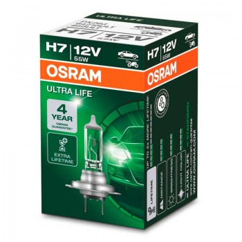 Халогенна крушка Osram Ultra Life H7, 55W, 12V, 1 брой 1 - Mixauto.bg