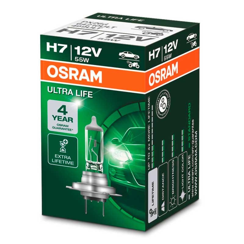 Халогенна крушка Osram Ultra Life H7, 55W, 12V, 1 брой 1 - Mixauto.bg