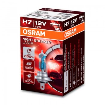 Халогенна крушка Osram Night Breaker Laser +150% H7, 55W, 12V, 1 брой 1 - Mixauto.bg