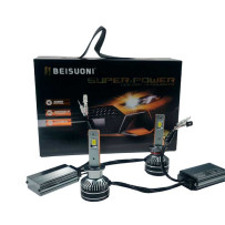 LED крушки за фарове с вентилатор Canbus H1, 9-60V, 120 W, 6000 K, 12000 lm, 2 броя 1 - Mixauto.bg