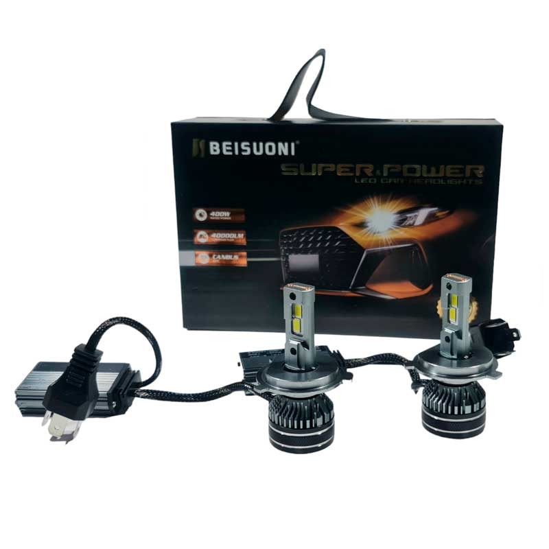 LED крушки за фарове с вентилатор Canbus H4, 9-60V, 120 W, 6000 K, 12000 lm, 2 броя 1 - Mixauto.bg