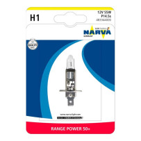 Халогенна крушка Narva Range Power 50+ H1, 55W, 12V, 1 брой 1  - Mixauto.bg