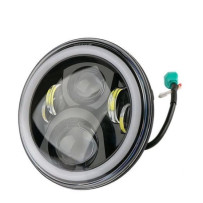 LED кръгъл халогенен бар за мотор с бяла светлина и ангелски очи 50 W, 4000 K, 7000 lm, 19 см, 1 брой-mixauto.bg