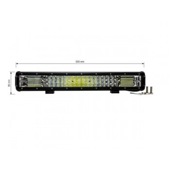 LED прав халогенен бар с бяла светлина 288 W, 6000 K, 52 см, 1 брой-mixauto.bg