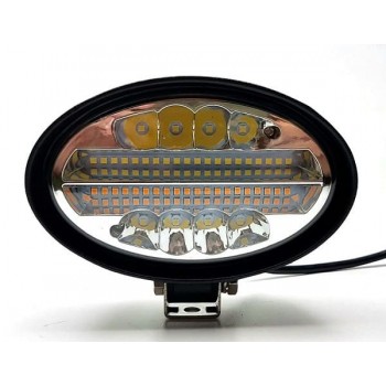 LED кръгъл халогенен бар с бяла и жълта светлина 144 W, 6000 K, 14400 lm, 14 см, 1 брой-mixauto.bg