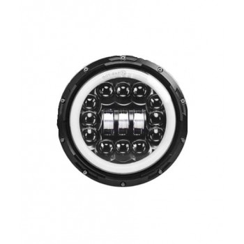LED кръгъл халогенен бар с бяла и жълта светлина, ангелски очи, 90 W, 6500 K, 6500 lm, 18 см, 1 брой-mixauto.bg
