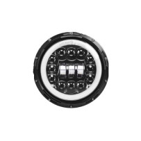 LED кръгъл халогенен бар с бяла и жълта светлина, ангелски очи, 90 W, 6500 K, 6500 lm, 18 см, 1 брой-mixauto.bg