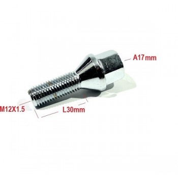 Болт за джанта L30 M12 x 1,5 R A17, 1 брой- Mixauto.bg