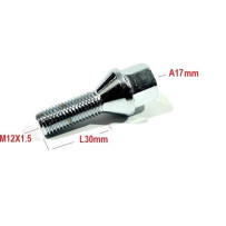 Болт за джанта L30 M12 x 1,5 R A17, 1 брой- Mixauto.bg