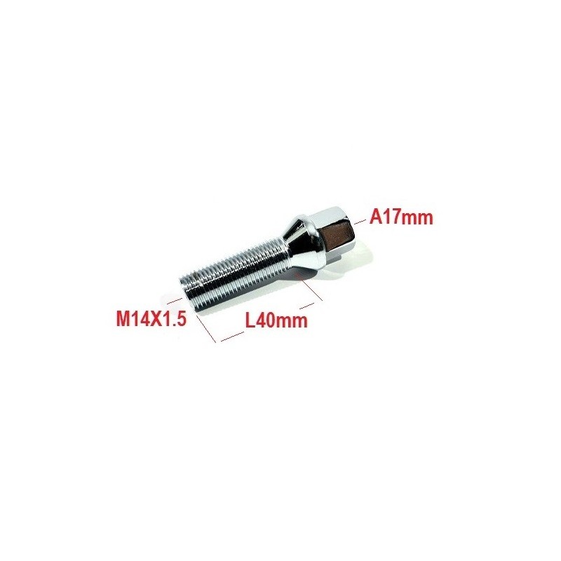 Болт за джанта L40 M14 x 1,5 R A17, 1 брой- Mixauto.bg