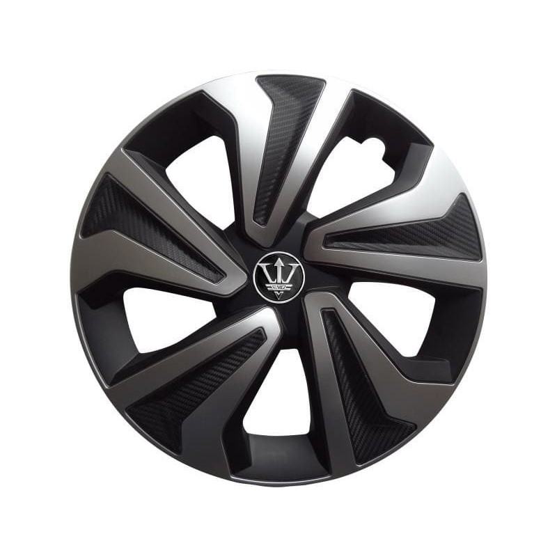Декоративни тасове за гуми 14" / 15" / 16",черно и сиво, 4 броя-mixauto.bg