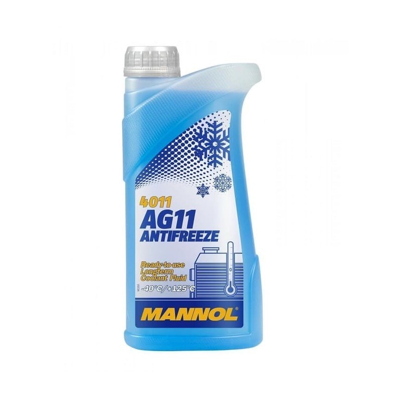 Син антифриз Mannol AG11 до -40° готов, 1 литър - Mixauto.bg